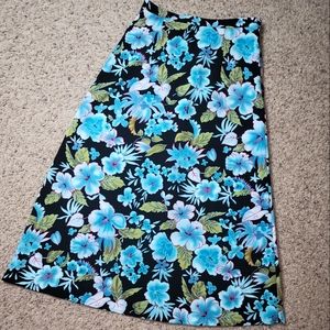 Sag Harbor Petite Skirt Full Length 6P Tropical Floral